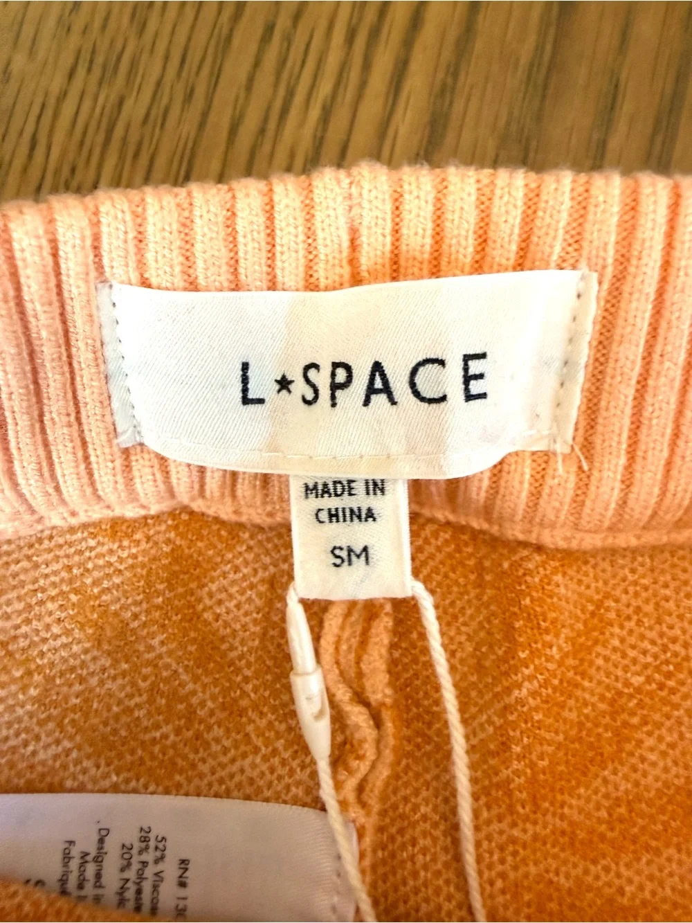 L*Space Plumeria Knit Lounge Shorts Peach Floral Drawstring Size S NWT